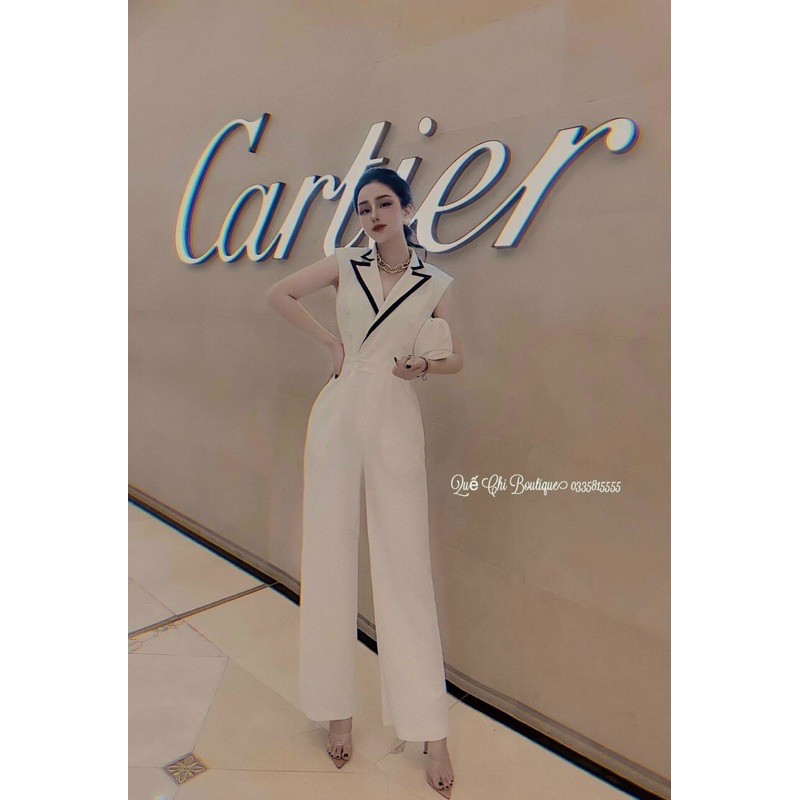 Jump dài cổ vest ống suông