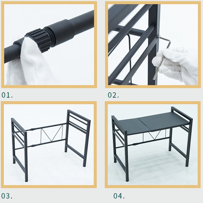 [MỚI NHẤT] Kệ Lò Vi Sóng INOX Kéo Dài 70cm | BigBuy360 - bigbuy360.vn