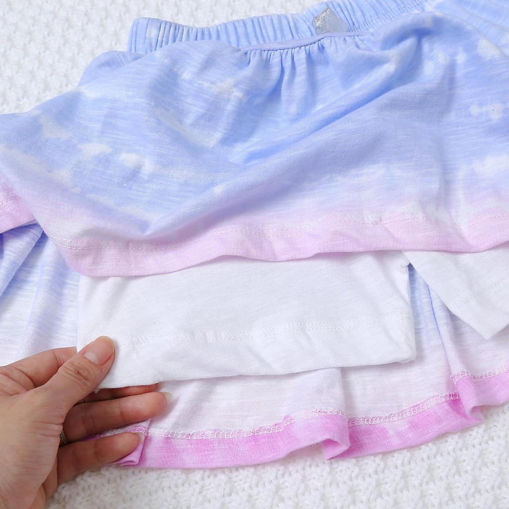 Áo Váy Bé Gái 17-45 Kg Set Áo Cộc Tay Chân Váy Xòe Kèm Quần Cotton Mềm Mịn Mát In Hình Công Chúa Pony Homie Kids