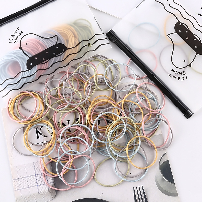 Set Dây Buộc Tóc Co Giãn + Dây Buộc Tóc Đuôi Ngựa Thời Trang Cho Nữ