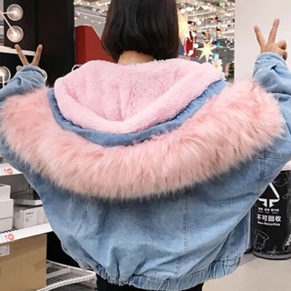 Áo khoác bò lót bông ulzzang style