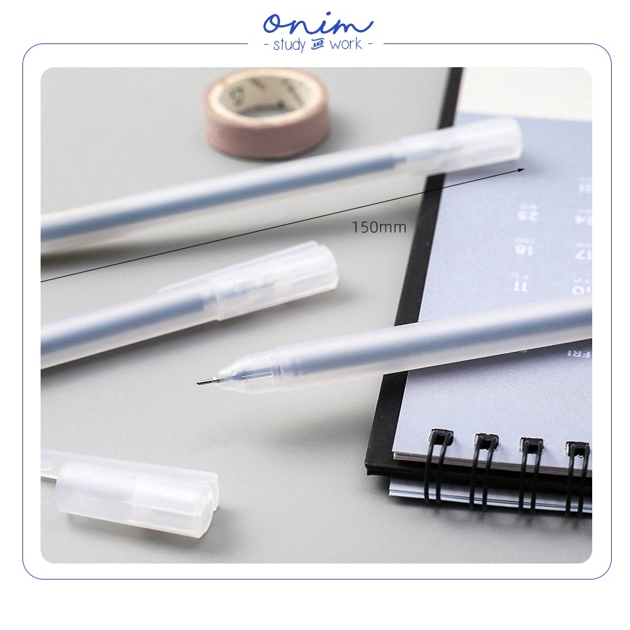 Hộp 12 bút bi nước mực gel RESUN 5110 ngòi 0.5mm ONIM bản dupe Muji - ngòi thay thế