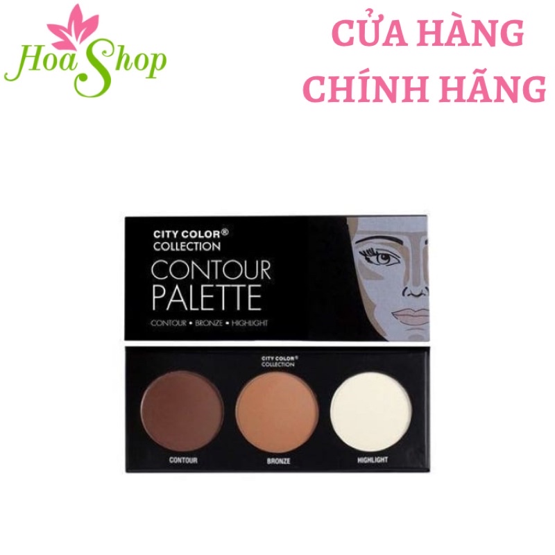 PHẤN TẠO KHỐI 3 Ô CITY COLOR CONTOUR EFFECTS PALETTE