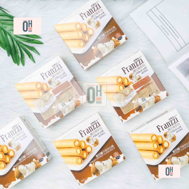 Bánh franzii quế cuộn nhân sữa chua dừa, matcha, vani 102g