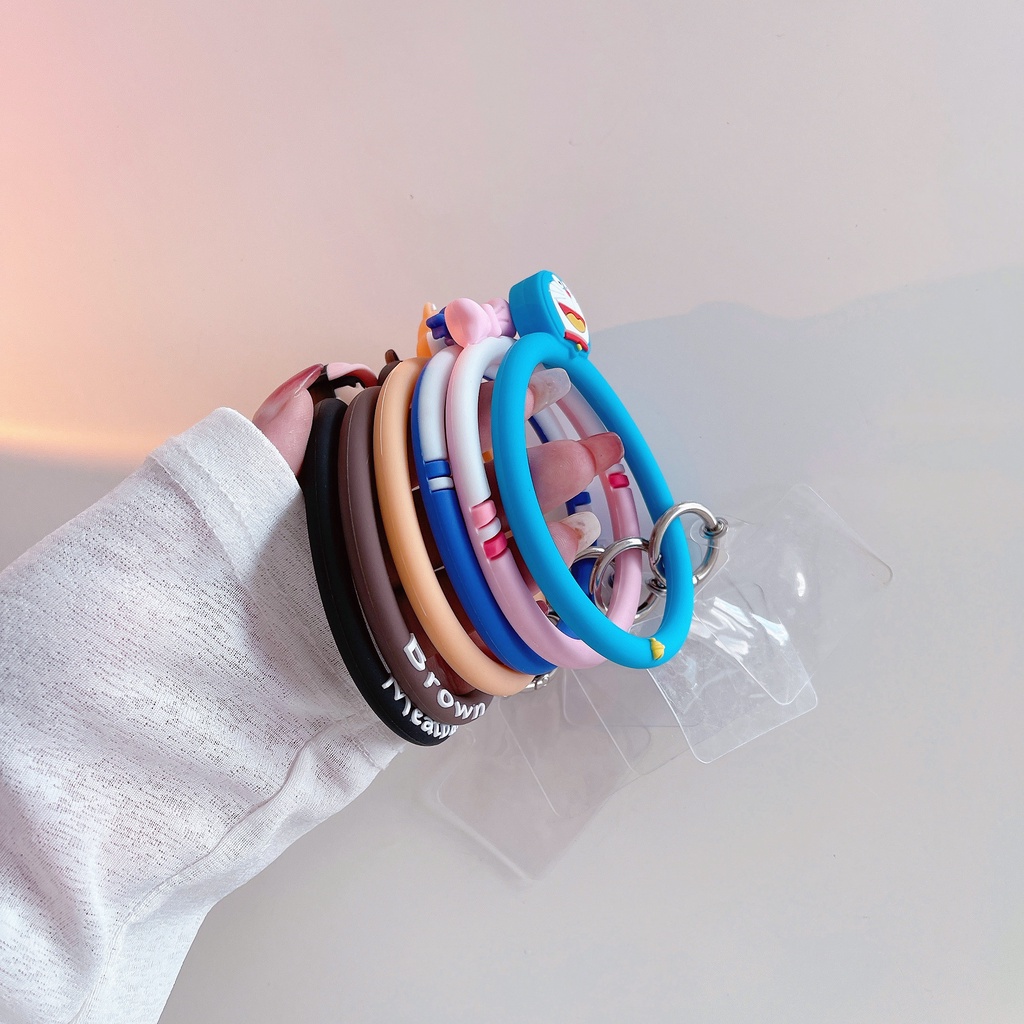 Dây Đeo Điện Thoại Bằng Silicon Mềm Chống Thất Lạc Có Móc Khóa Cho Nữ