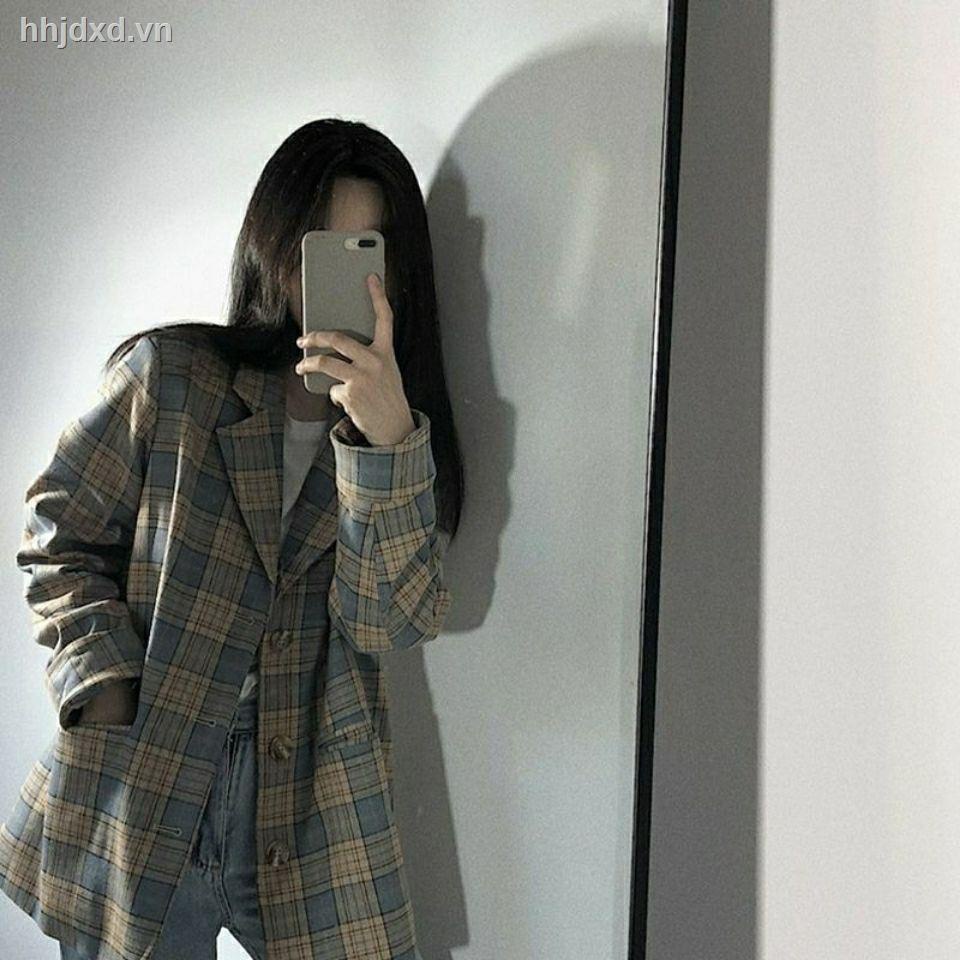 Áo khoác vest kẻ sọc dáng rộng phong cách Hàn Quốc mới cho nữ mã 2021