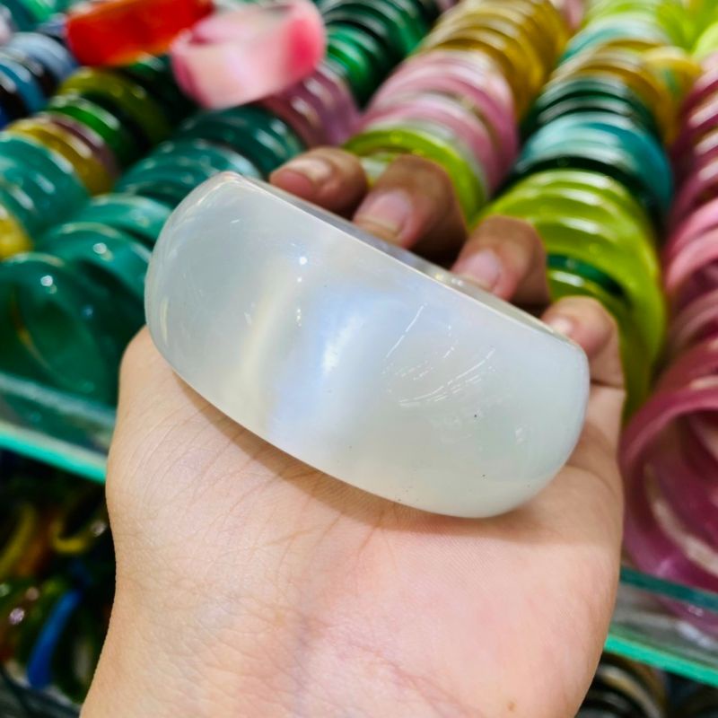 Vòng Tay Đ.á Mắt Mèo Bản Cối Size Đại 2Cm