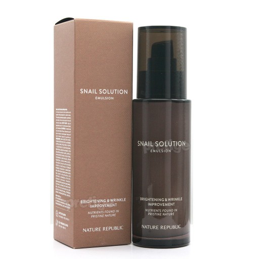 Kem ốc sên dưỡng da NATURE REPUBLIC hiệu quả độc đáo NATURE REPUBLIC SNAIL SOLUTION Cream snail toner snail emulsion
