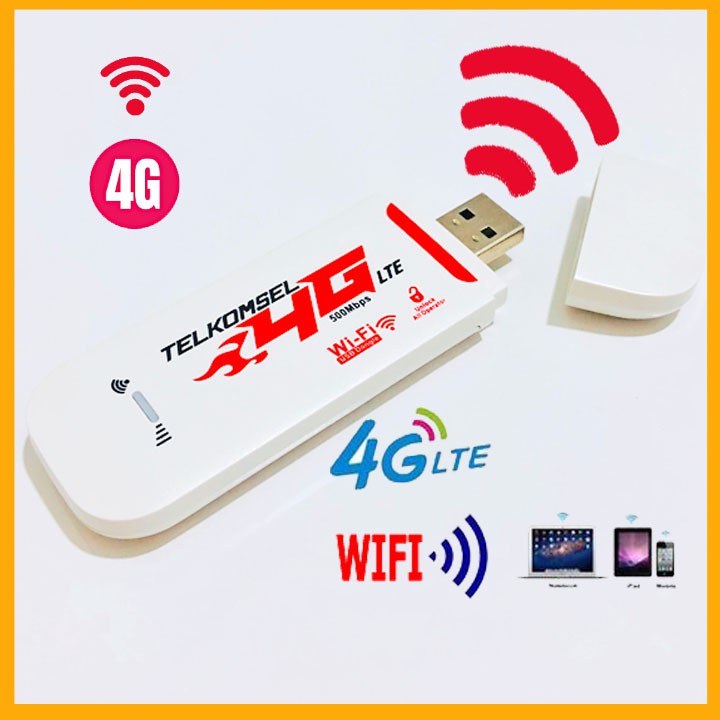 [ Rẻ Nhất ] Bộ USB PHÁT WIFI 4G TELKOM - Hàng Quốc Tế - Đa mạng