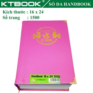 Sổ ghi chép bìa da handbook cao cấp ktbook 1500 trang size 16 x 24 cm ruột giấy in caro