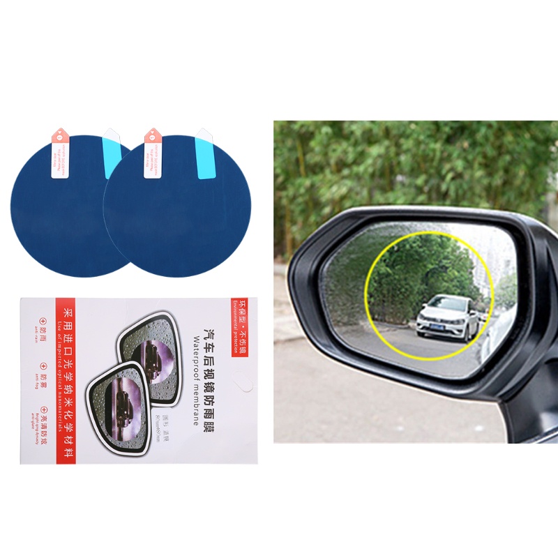 Set 2 Miếng Dán Bảo Vệ Kính Chiếu Hậu Xe Hơi Chống Sương Mù Chống Nước Mưa