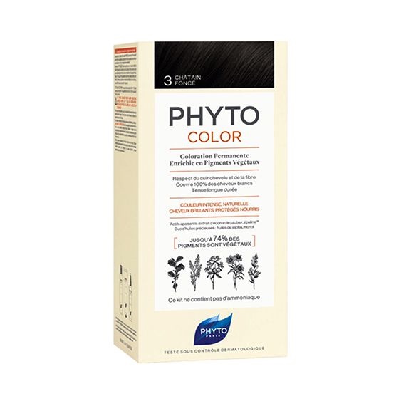 Sản phẩm nhuộm toc Phyto thảo dược màu hạt dẻ nâu không ngứa, không xót  - Nhập khẩu Pháp