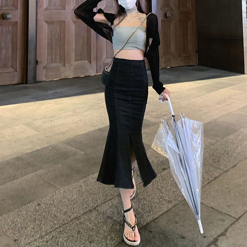 (siêu phẩm)Chân Váy Jean Chữ A Đuôi Cá Cạp Cao Cá Tính Thời Trang Xuân Hè(sẵn) | BigBuy360 - bigbuy360.vn