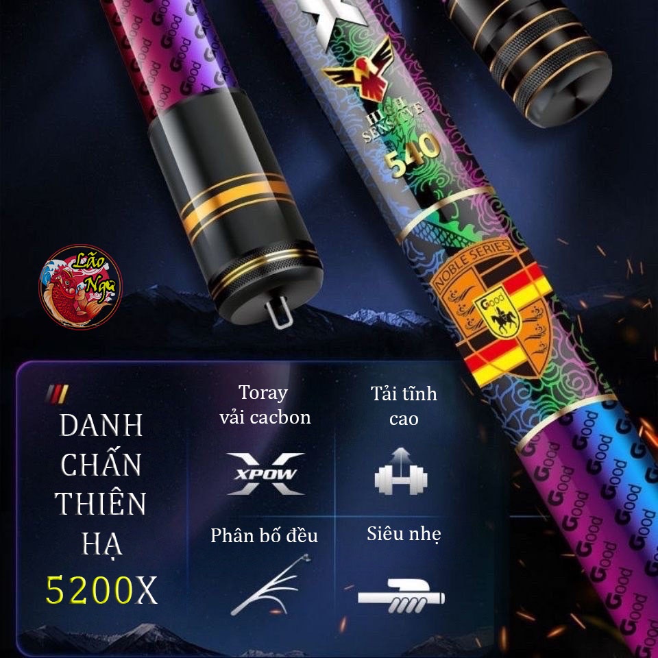 Cần câu tay Danh Chấn Thiên Hạ Phiên Bản 5200X - Siêu phẩm câu đài săn hàng khủng