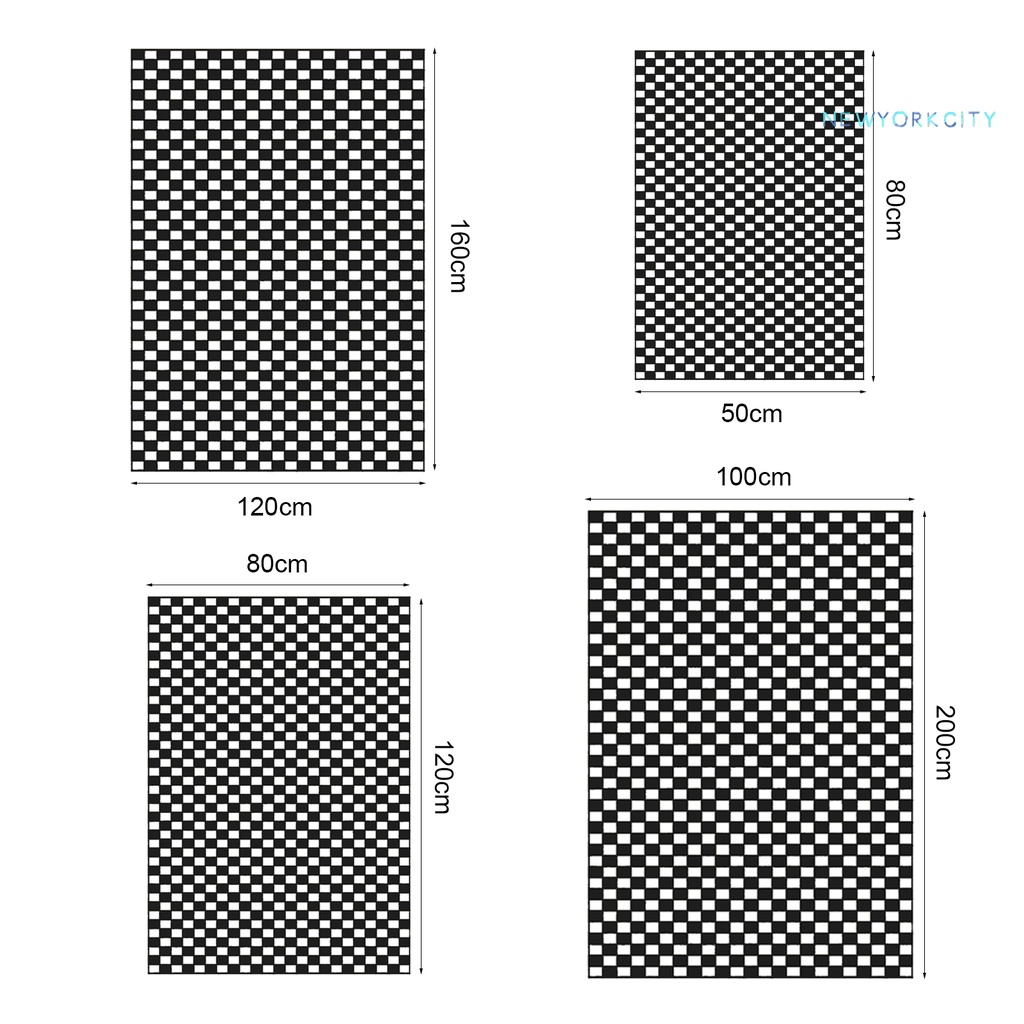 Thảm Polyester Dày Họa Tiết Bàn Cờ Vua Sáng Tạo Trang Trí Nhà Cửa