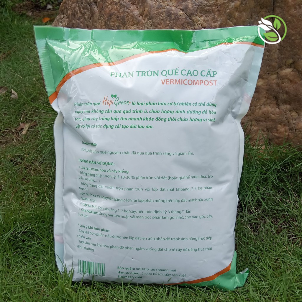 Phân Trùn Quế Hapi Green Phú Nông - Bao 2kg