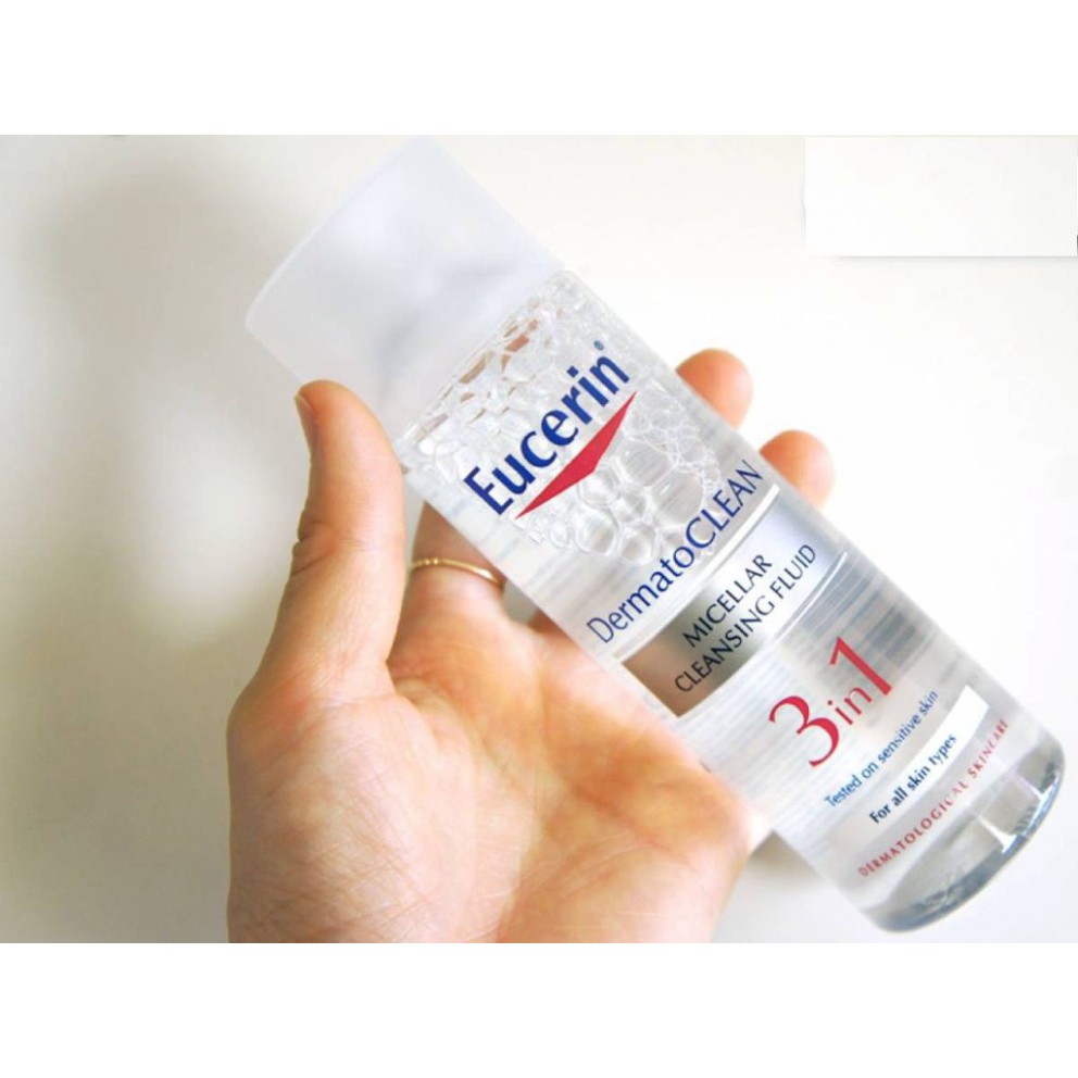 1211 [DERMATO CLEAN] Eucerin Nước tẩy trang Dermato Clean Micellar Cleansing Fluid 3 in1 200ml