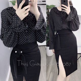 CHÂN VÁY BÚT CHÌ THẮT NƠ
