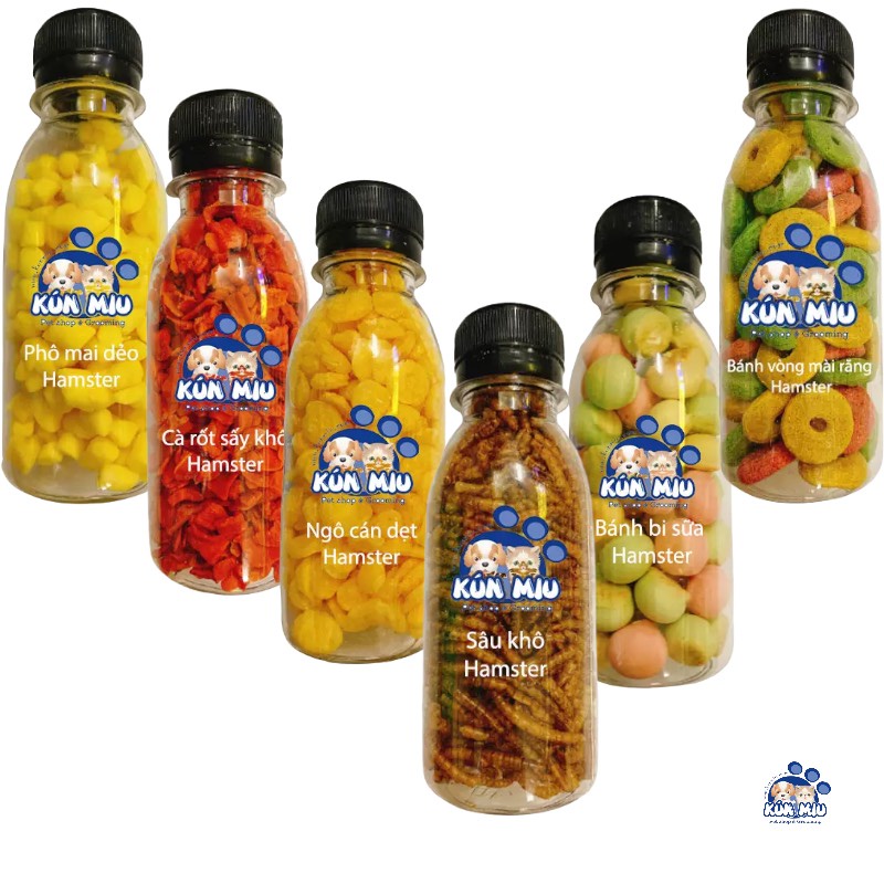 Thức ăn vặt dinh dưỡng cho hamster,nhím,thú nhỏ lọ 100ml