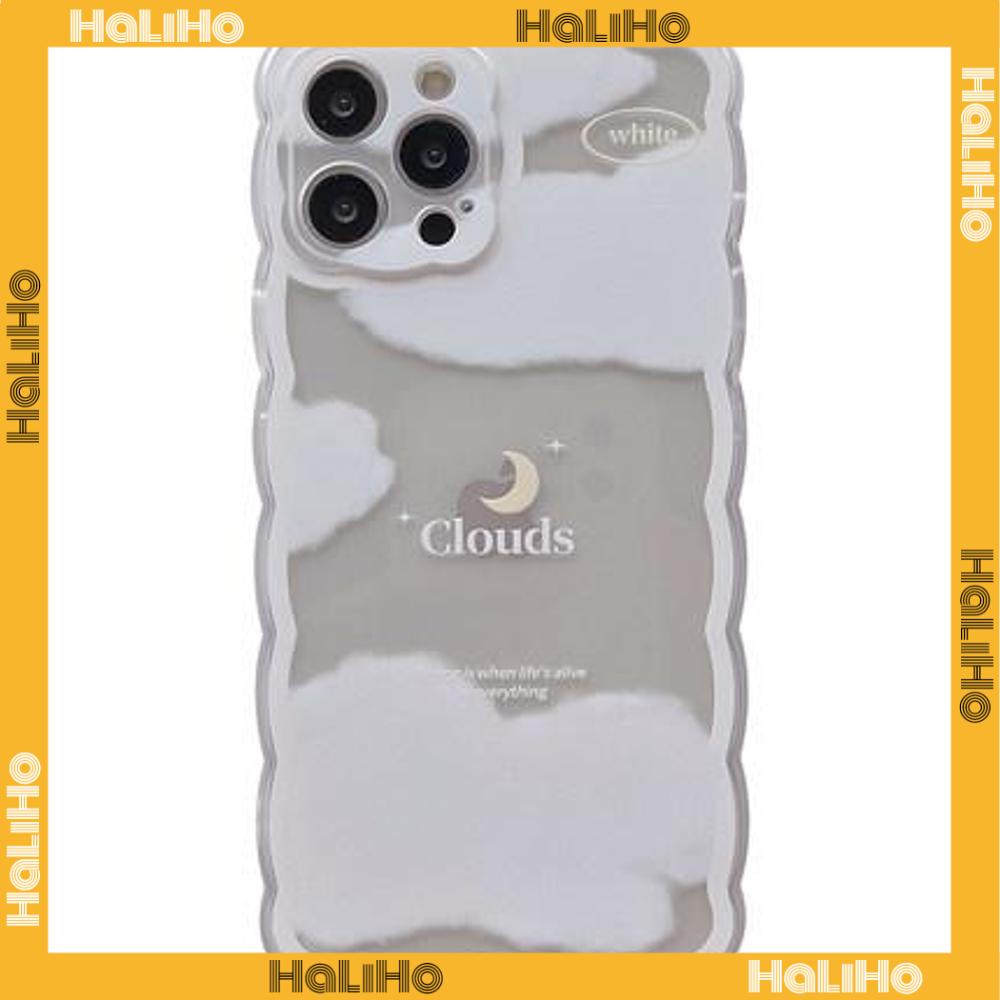 iPhone Case Silicone Soft Case TPU Clear Case Wave Non-Slip Camera Full Coverage Protection Shockproof Moon Cloud For iPhone 13 Pro Max iPhone 12 Pro Max iPhone 11 iPhone 7 Plus