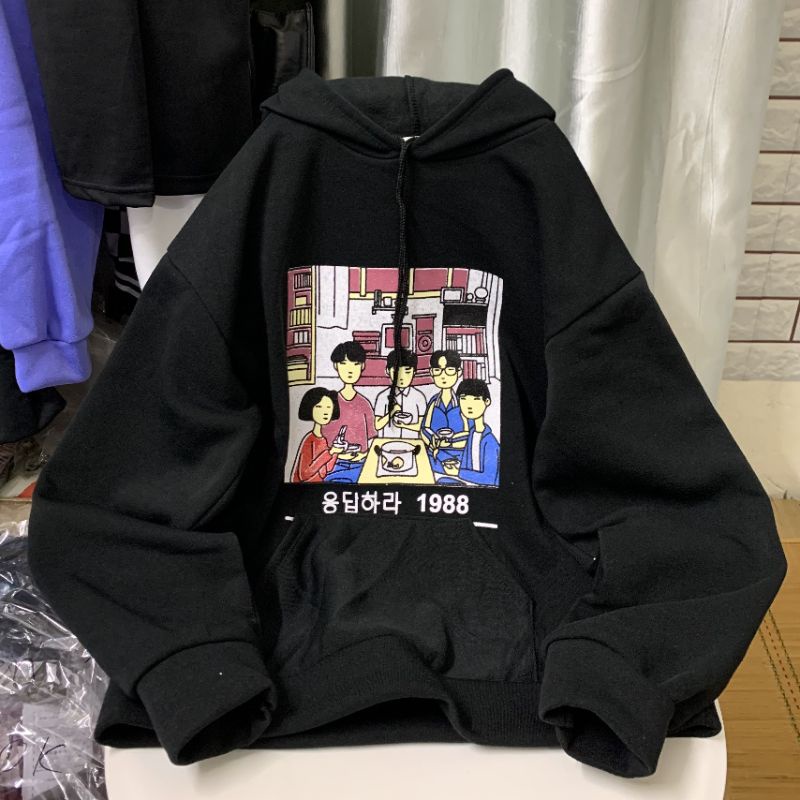 Áo Hoodie Nỉ Gia Đình 1988 Form Rộng Unisex Nhiều Màu