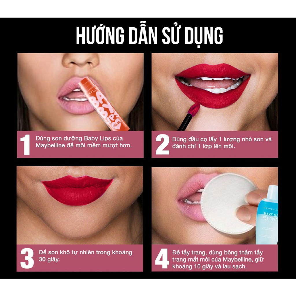 Maybelline - Son kem chuẩn lì giữ màu 16h Maybelline Super Stay Matte Ink 5ml