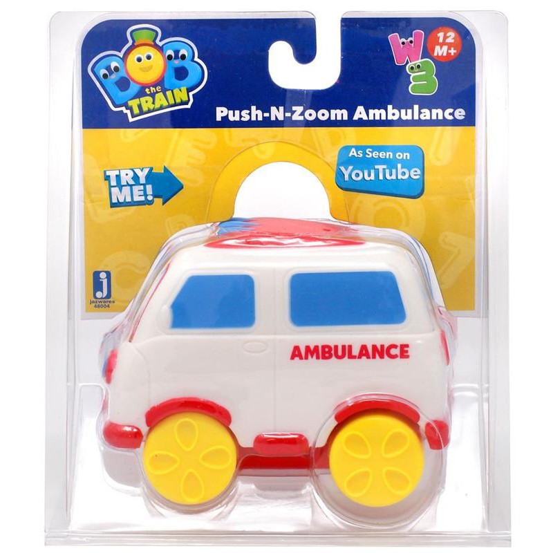 Mô Hình Đồ Chơi Xe Lửa Bob The Train - Push N Zoom Ambulance Bản Giới Hạn