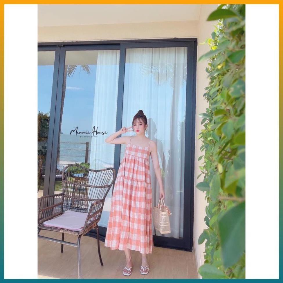 Set Nữ, Set Váy 2 Dây Kẻ Caro Siêu Xinh Siêu Cute Hàng QC Đẹp Loại 1 | BigBuy360 - bigbuy360.vn