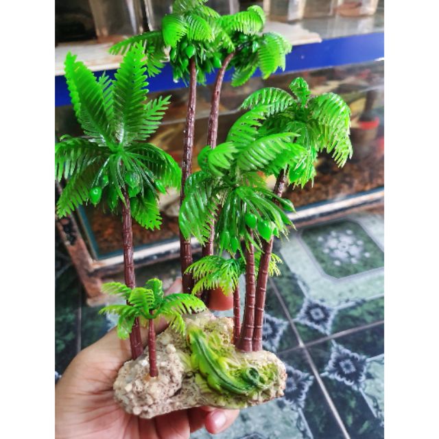 CẢNH DỪA TRANG TRÍ HỒ CÁ NON BỘ CAO 27CM