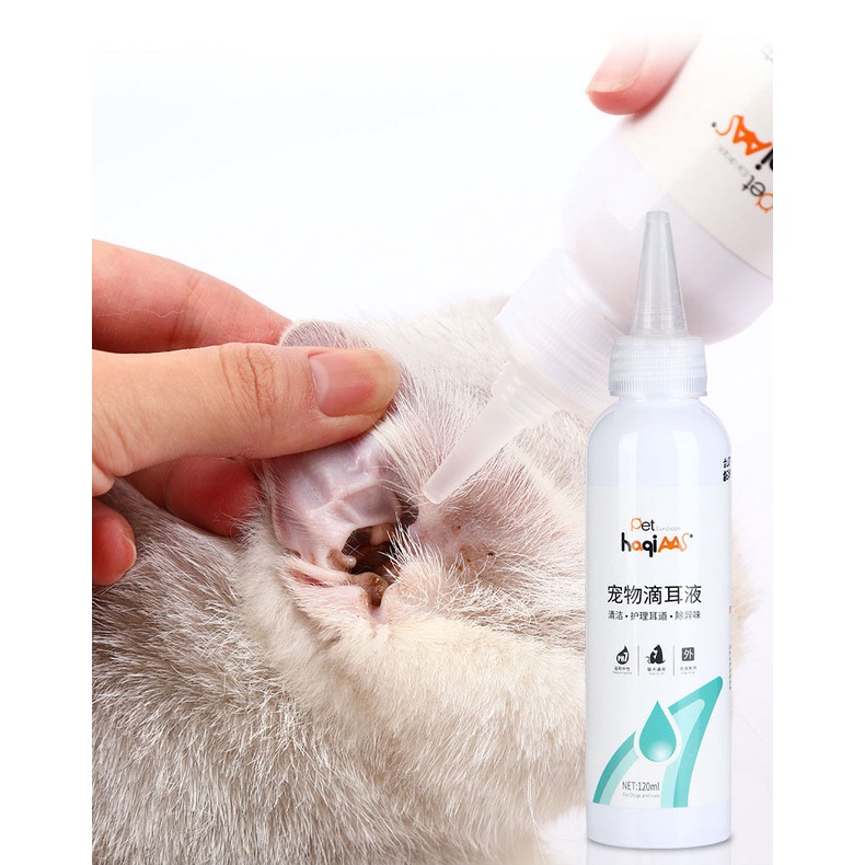 Nước Vệ Sinh, Khử Mùi Tai Cho Chó Mèo 120ml RT8202 MIAOCAT
