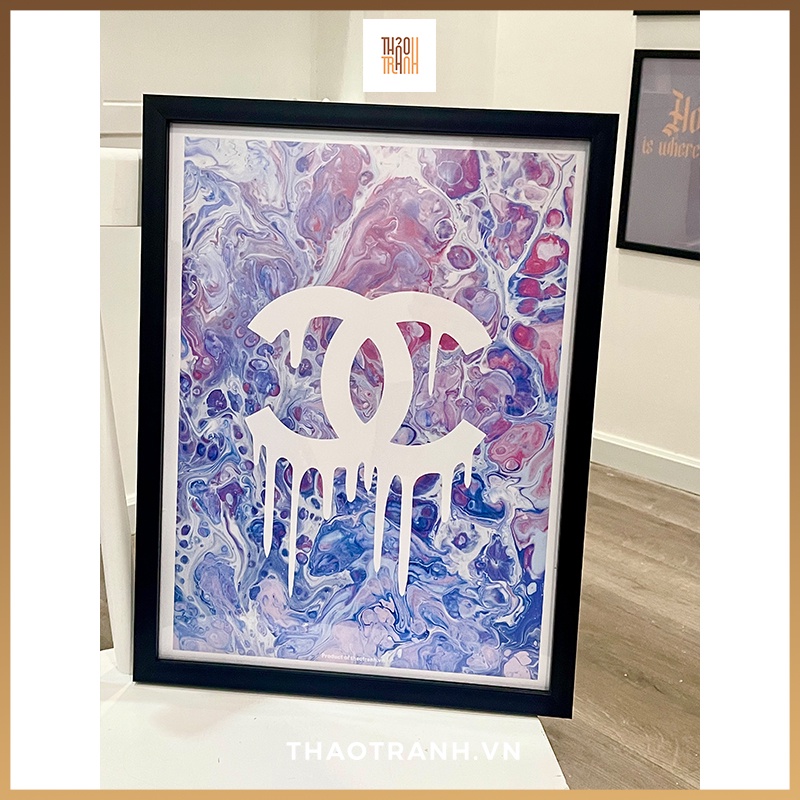 Tranh Hypebeast - Chanel Marble, 30x40, 40x50 - Siêu HOT 2022 - Độc Lạ, Trang Trí Phòng Hypebeast, Sneakerhead