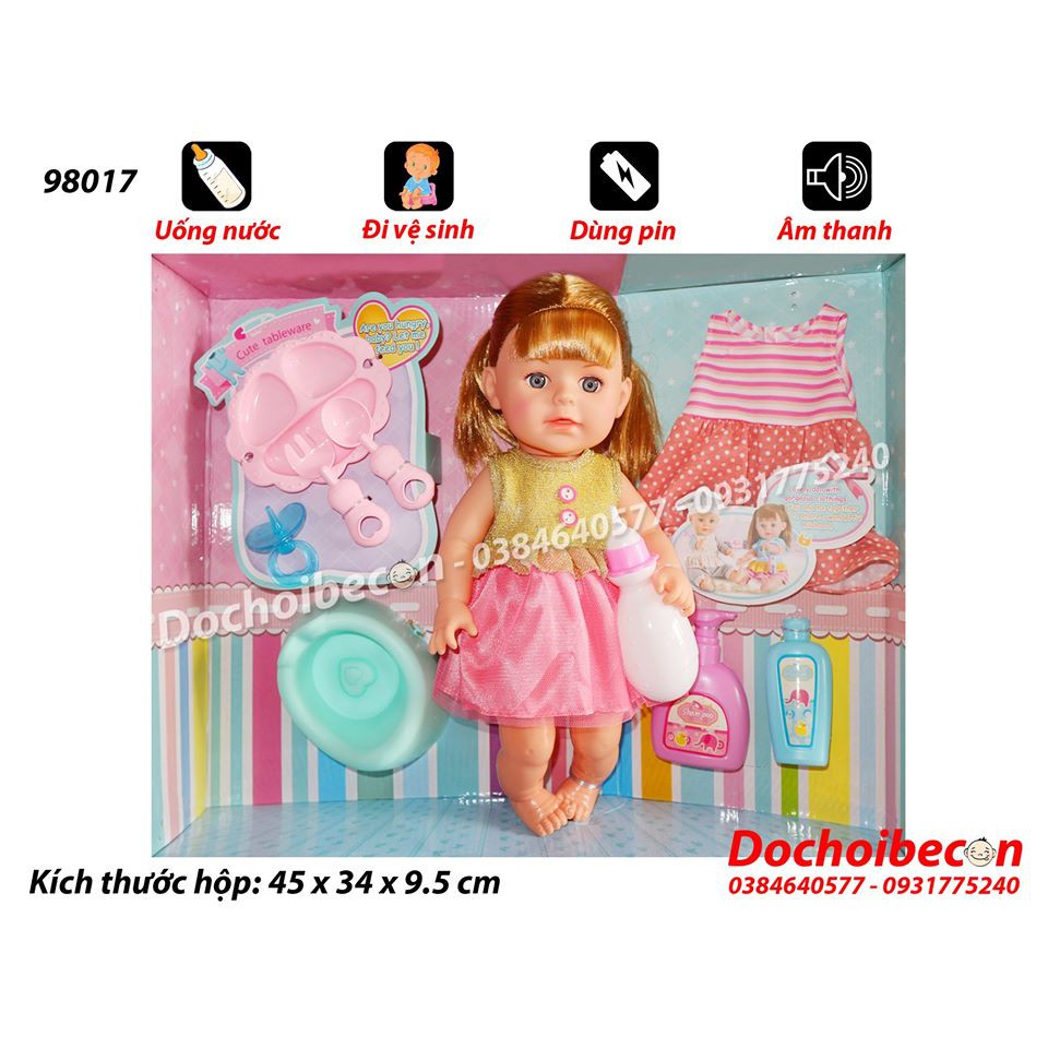 Búp bê Baby Doll 98017 - My Lucky Doll + Kèm đồ dùng ăn dặm