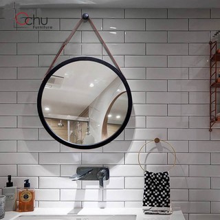 GƯƠNG TRÒN TREO TƯỜNG KHUNG GỖ HÀN QUỐC (SIZE 50)  - MIRROR CIRCLE - Đ