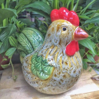 Thú trang trí - Gà mái hoa kích thước 25*15*20cm