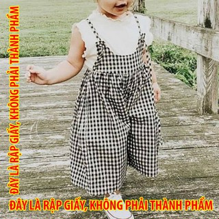 Rập giấy DC010 - Set quần yếm ống rộng - TE