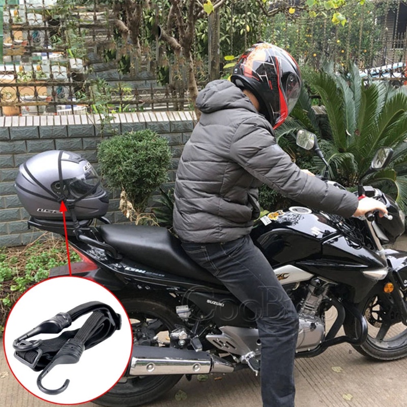 Dây bungee cố định hành lý gắn yên sau xe máy 60cm kèm 2 móc