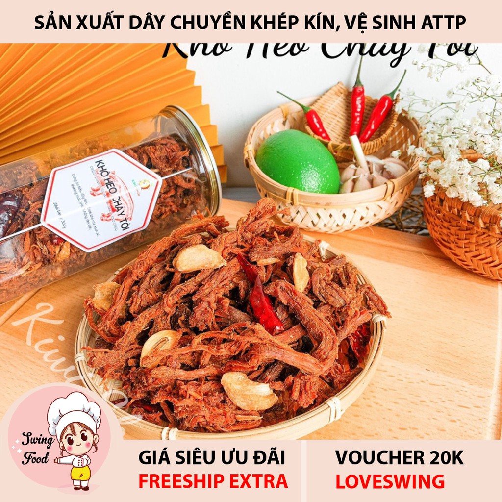 Hũ Khô Heo Cháy Tỏi 300g 💖 FREESHIP 💖 Heo cháy tỏi loại 1, thịt heo thật tươi ngon chất lượng thượng hạng