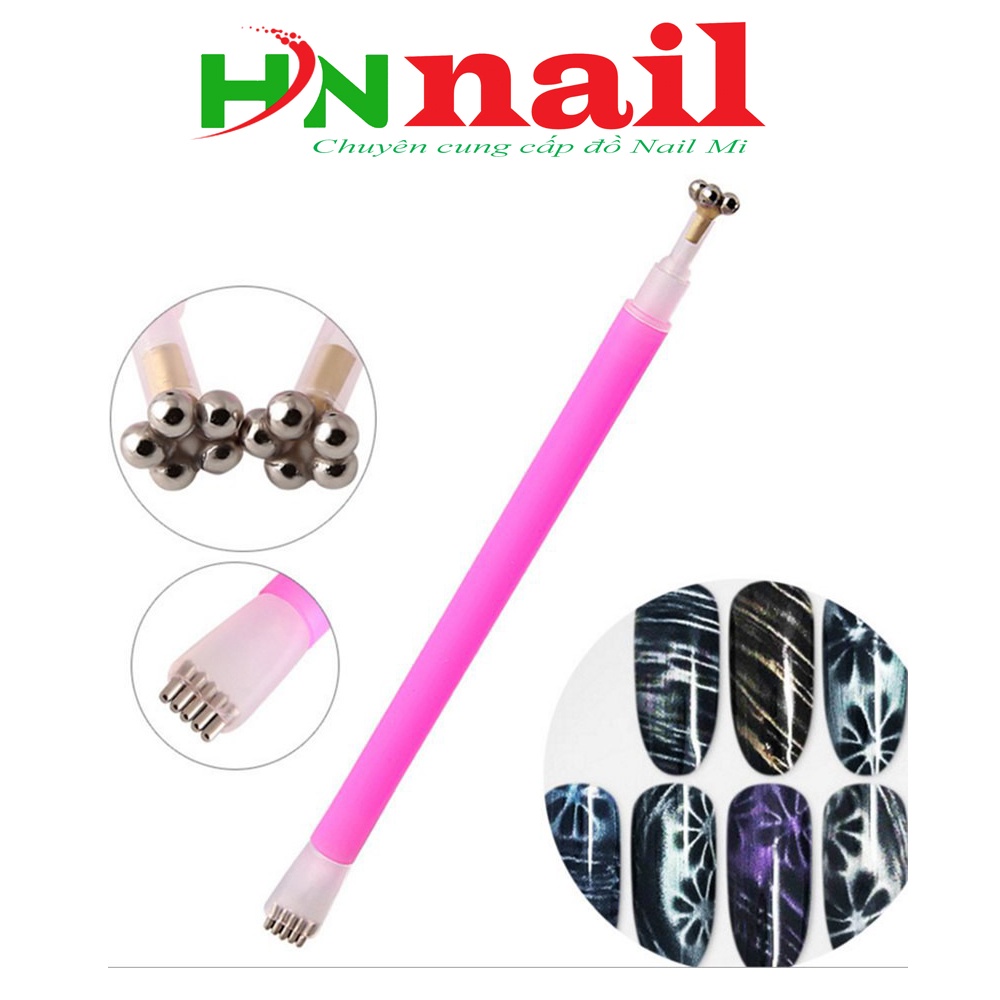 Nam Châm Mắt Mèo Hoa dùng hơ sơn gel làm nail