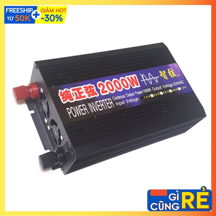 Kich điện Sin chuẩn 24v lên 220v 2000W Dùng như điện lưới