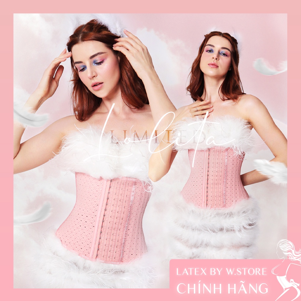 [PHIÊN BẢN GIỚI HẠN] Đai Nịt Bụng Latex By W.STORE Chính Hãng - Latex Màu Hồng, 27 Xương, Thoáng Khí - Lolita Limited