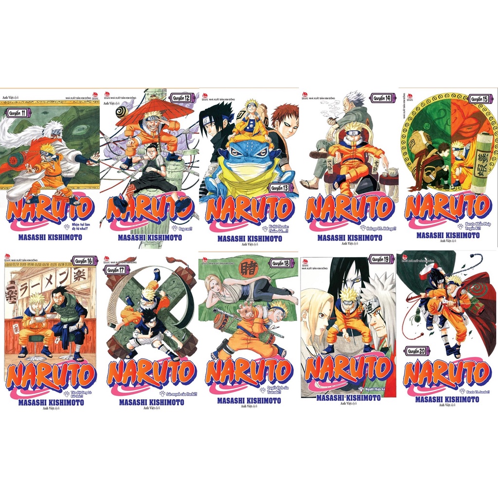 Sách - Combo Naruto Tập 11 đến 20