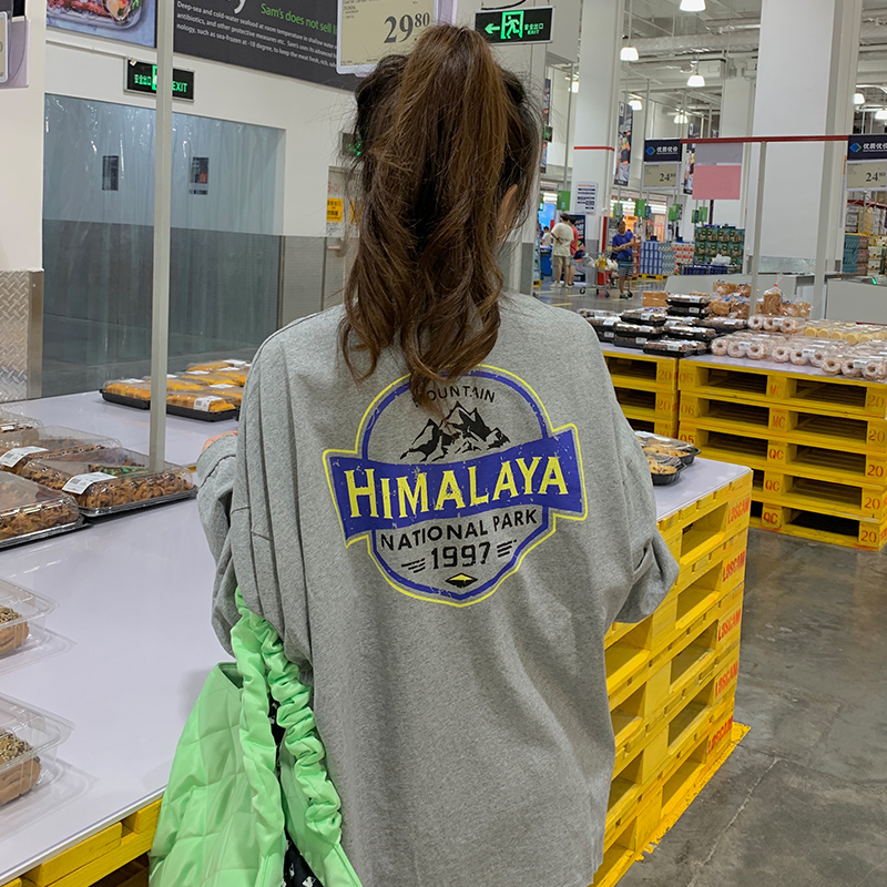 Áo thun dài tay cỡ lớn cá tính theo phong cách Hàn Quốc dành cho nữ