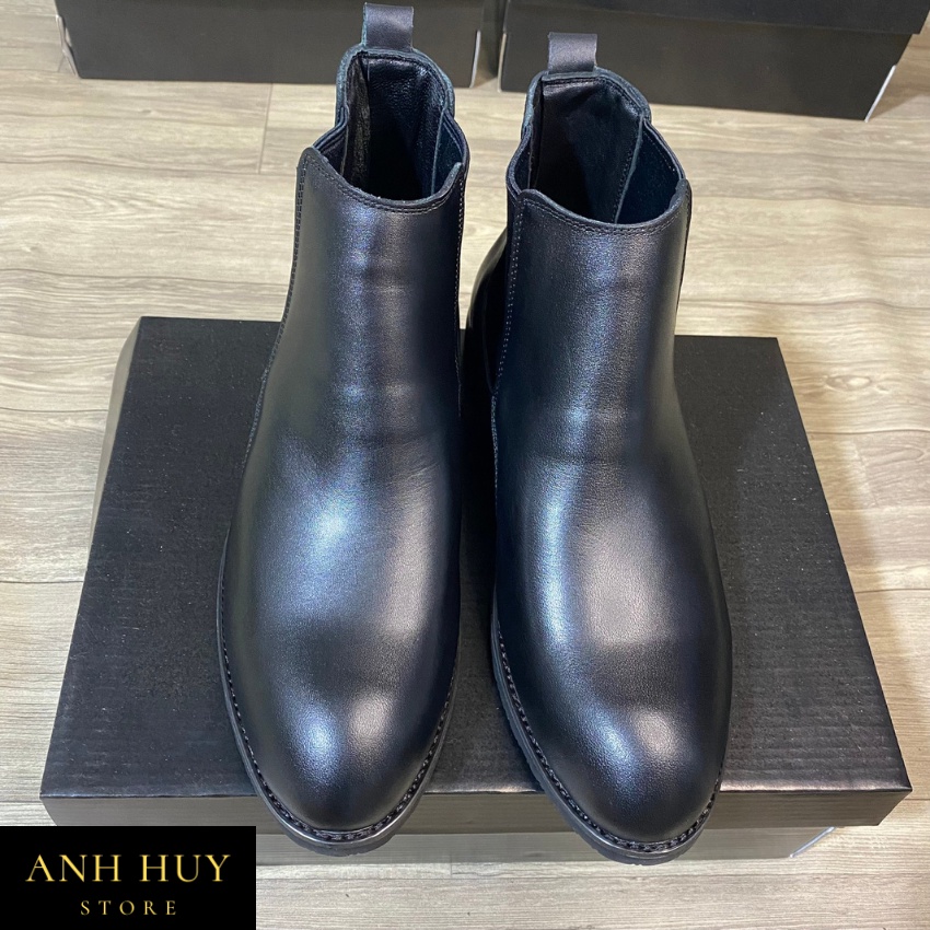Giày Chelsea Boots Nam Gầy bốt da cao cấp da bò nhập khẩu đế cao su đúc nguyên khối handmade shoes