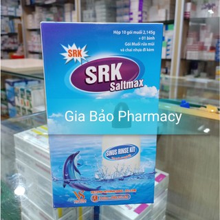 Bình rửa mũi SRK Saltmax (gồm 1 bình rửa và 10 gói muối tặng kèm)