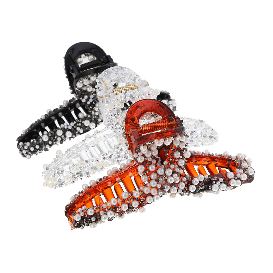 Kẹp bấu tóc đính đá và ngọc trai sang trọng cho nữ