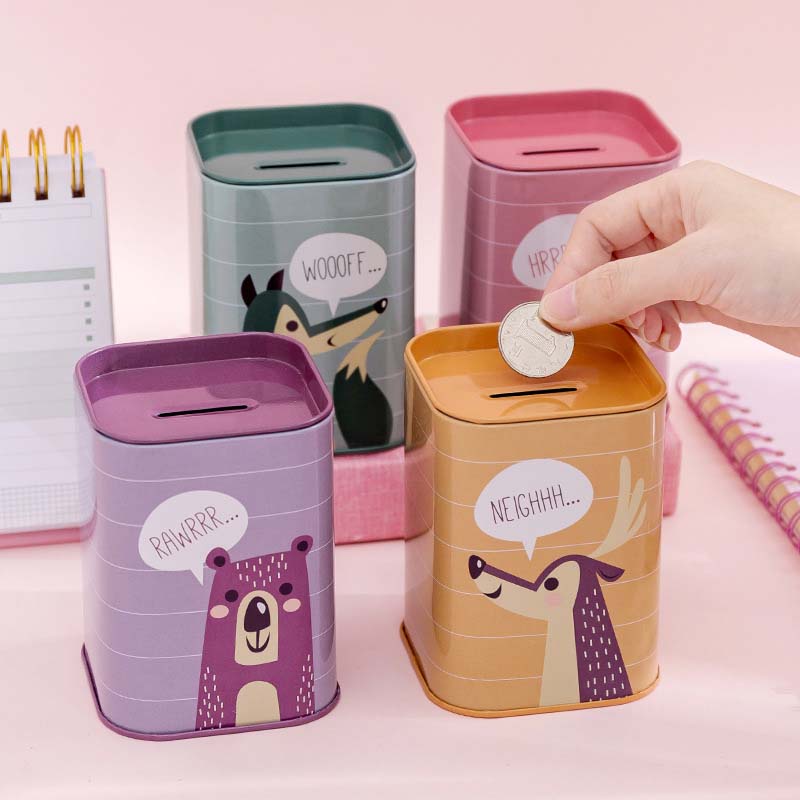 Ống Đựng Tiền Tiết Kiệm Kiểu Hoạt Hình Động Vật Dễ Thương Cho Bé