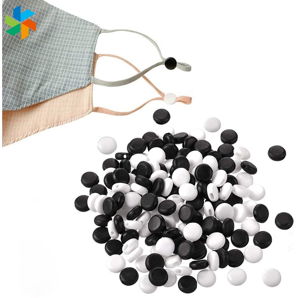 (Hàng Mới Về) Set 6 / 50 Nút Nối Dài Khẩu Trang Bằng Silicone Pvc Có Thể Điều Chỉnh