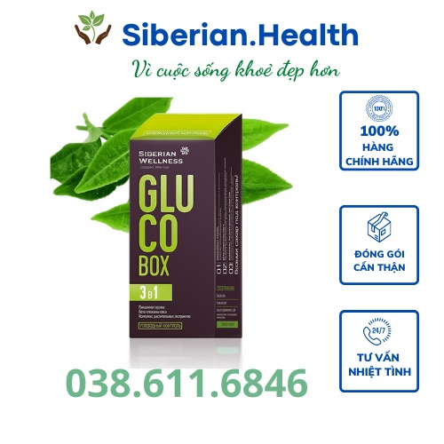 [ Gluco box  hỗ trợ tiểu đường ] Hộp GLUCO / Kiểm soát đường - Bộ hộp hàng ngày – 30 gói/hộp – 4 viên/túi