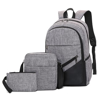 BỘ 3 MÓN BALO NAM TÚI ĐEO CHÉO CANVAS, BALO LAPTOP
