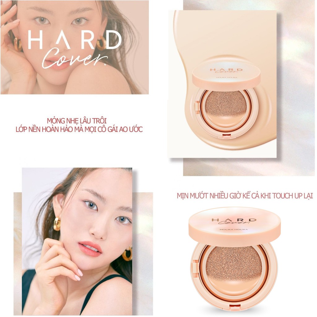 [SALE SỐC 2 NGÀY-DATE T1/22]Phấn nước Holika Holika Hard Cover Perfect Cushion EX 14g x 2 lõi | BigBuy360 - bigbuy360.vn